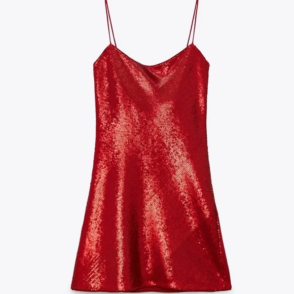 Sold❌ ZARA Perfect Red Dress - Picture 4 of 9